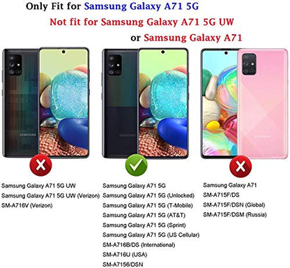 Samsung A71 5G Case, A71 5G Phone Case with Screen Protector, Military Grade Protective Cases with Ring for Samsung Galaxy A71 5G (Red) - color: Samsung Galaxy A71 5G Case Red