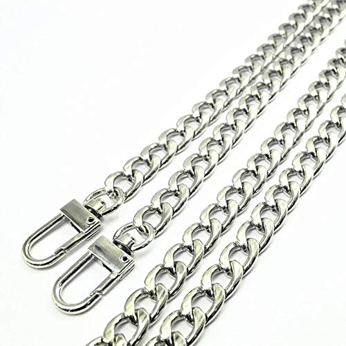 47" Silver Crossbody Chain Strap for Purse Handbag Shoulder Bag Replacement - color: Silver