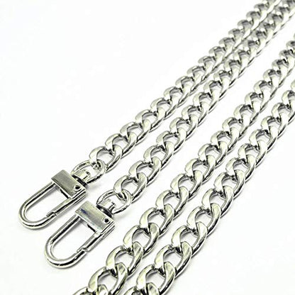 47" Silver Crossbody Chain Strap for Purse Handbag Shoulder Bag Replacement - color: Silver