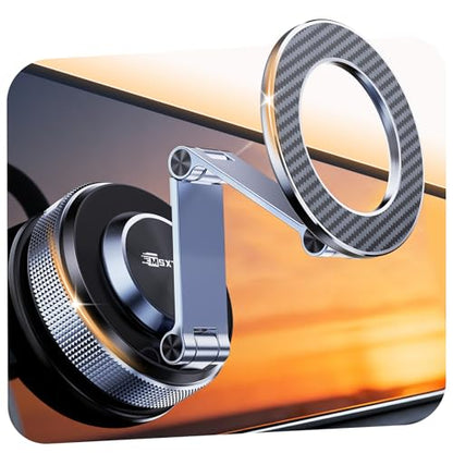 MSXTTLY Magnetic Car Phone Holder Tesla Phone Mount for Magsafe,Long Arm - color: Space Gray