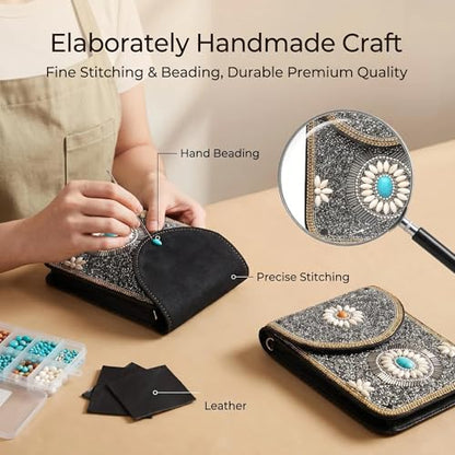 Small Crossbody Bags for Women, Cell Phone Shoulder Bag Boho Wallet Purse - color: Silver Gypsy