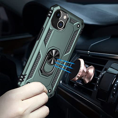 iPhone 13 Case - Military Grade, 16ft Drop Tested, Ring Shockproof, Dark Green - color: Dark Green, size: iphone 13