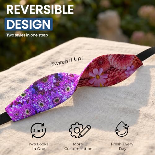 Switchbands Phone Grip Strap – Reversible Soft Elastic Finger Holder for Back of Phone, Anti-Drop Hand Strap, Arthritis Friendly, Wireless Charging Compatible Universal Fit – Dahlia Floral