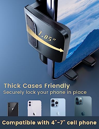 2026 Car Phone Holder [Never Blocking Vent] with Wide Clamp - color: Black