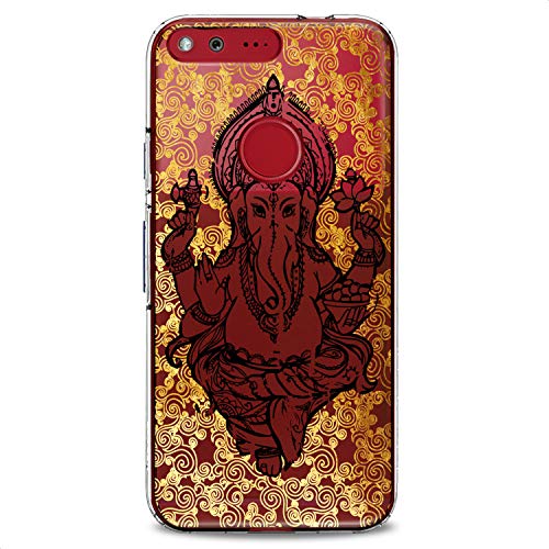 TPU Case Compatible for Google Pixel 9 8 Pro 7a 6a 5a XL 4a 5G 2 XL 3 XL 3a Hilarious Lotus Black Ganesha Indian Slim fit Hinduism Soft Design Clear Cute Elephant Flexible Silicone Print - color: Ganesha Print