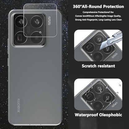 1 Pack Privacy Screen Protector for Xiaomi 15 with 2 Pack Camera Lens Protector, 9H Hardness, Anti Spy Tempered Glass Film, Black Protector for Xiaomi 15 - size: for Xiaomi 15