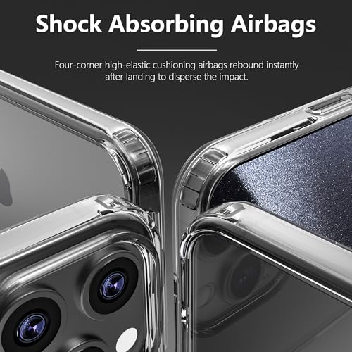 ONES for iPhone 16 Pro Max Slim Case Clear, [PC + TPU Hybrid][Military-Grade Drop Protection][Anti-Yellowing], Shockproof Silicone Hard Cover, Transparent Case - color: HD Highly Clear, size: iPhone 16 Pro Max