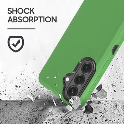 Compatible for Samsung S26 Rugged Case with Belt Clip Holster & Built-in Screen Protector, Heavy-Duty Full-Body Shockproof Cover, Military-Grade Protective Phone Case (Green) - color: Green