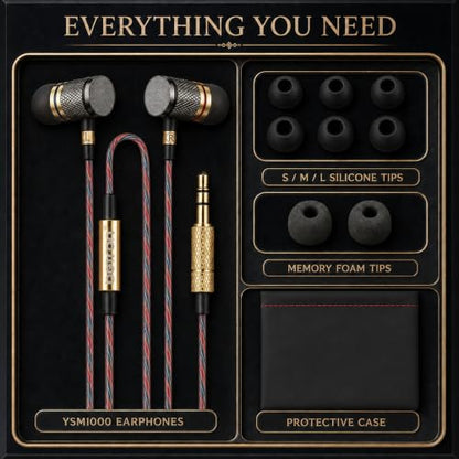 Betron YSM1000 Earphones Wired Earbud Headphones with 3.5mm Jack