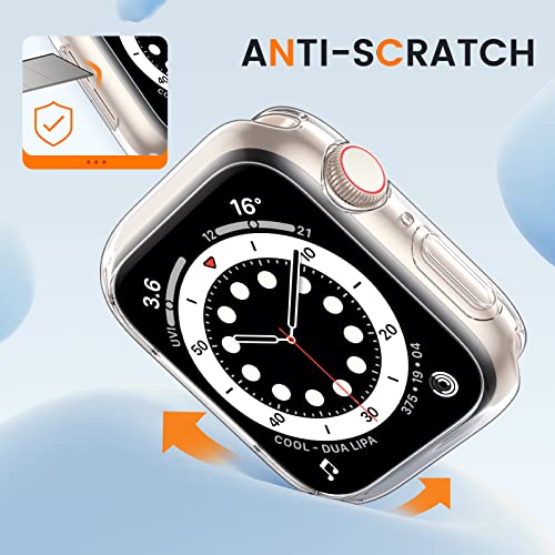 [2 Pack] Bumper Case for Apple Watch SE3/SE2/SE/Series 6/5/4 40mmClearBlack - color: Clear+Black, size: 40 mm SE/Series 6/5/4