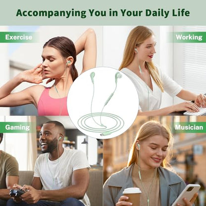 USB C Headphones for iPhone 17 16 15 Pro Max, Wired Earbuds with Mic, Volume Control, Noise Cancelling, Compatible with iPhone 15/16/ 17 Air/iPad Pro/Samsung Galaxy S26 / S25/ S24/S23 Ultra - color: Green
