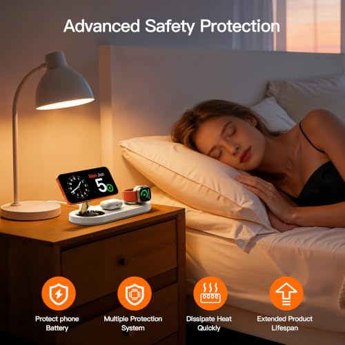 Foldable 3 in 1 Wireless Charging Station for Apple Magsafe Charger Stand