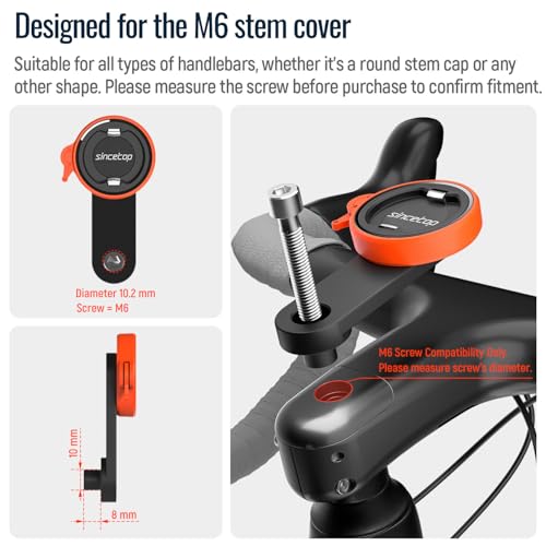 Bike Phone Mount,Mountain Bicycle Stem Cap Phone Holder,Fit All Stem Cap - color: 【1st Gen】Stem Cap Mount-Orange