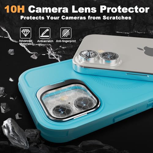 Follaroma for iPhone 16 Case with Magnetic,Heavy Duty Case,6.1'',Teal - color: Teal, size: iPhone 16 6.1''