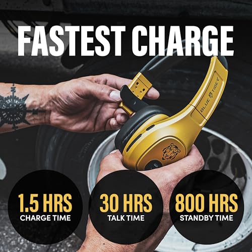 Blue Tiger Storm Gold- Wireless Trucker Bluetooth Headset with Mic - color: Gold, style: Storm Gold