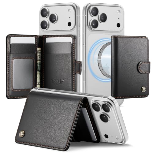 for Magsafe Magnetic Phone Wallet Card Holder, Elegant Black - color: Elegant Black