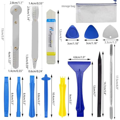 Spudger Tool Kit, 18 Piece Cell Phone Pry Tool, Metal Spudger, Plastic Pry Tool, Pry Tools for Electronics, Cell Phone Repair Tool Kit for iPhone, Laptop, iPad, Cell Phone, Tablet, Computer