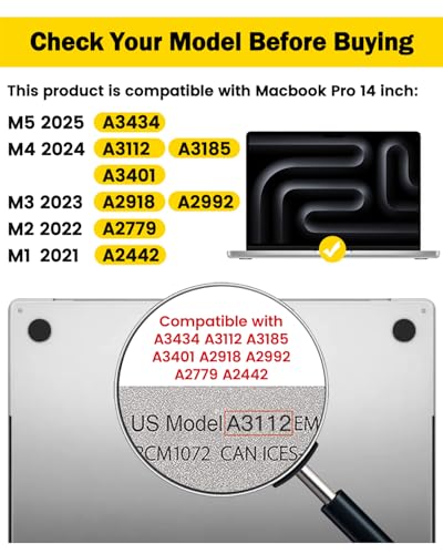 F FORITO 360° Privacy Screen Protector Compatible with MacBook Pro 14 inch (2025-2021, M5 M4 M3 M2 M1 Pro Max Chip), Anti Peeping Anti Glare and Anti Blue Light Laptop Privacy Screen Shield - size: for MacBook Pro 14"(2021-2025, M1 M2 M3 M4 M5)