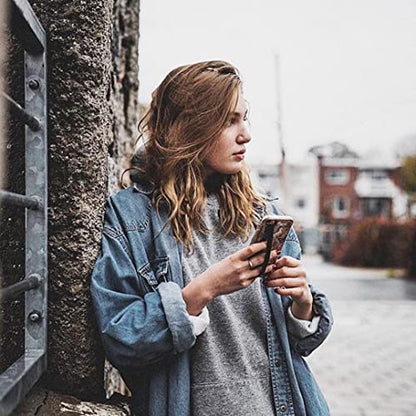 Phone Loops: Non-Elastic Phone Grip, Phone Strap, Phone Holder for Hand - Small, Light and Discreet Phone Loop Cell Phone Holder for Hand - Phone Finger Holder - color: Fabric: Midnight