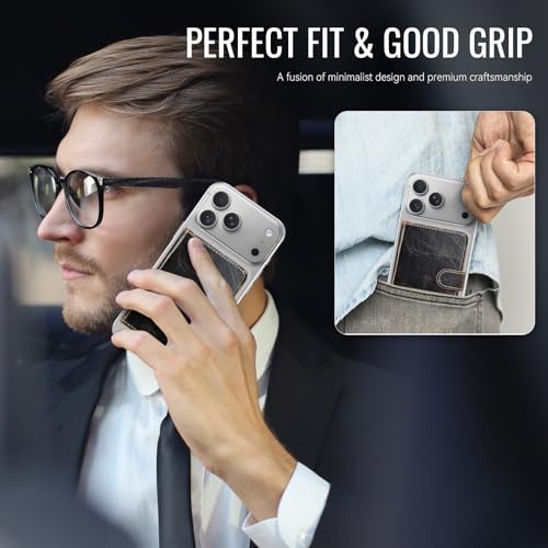 for Magsafe Magnetic Phone Wallet Card Holder, Luxury Coffee - color: Luxury Coffee