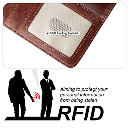Bocasal Detachable Wallet Case Card Holder for iPhone 17 Pro, Brown | RFID Blocking Kickstand Card Slots Holder PU Leather Magnetic Shockproof Wrist Strap Removable Flip Protective Cover 6.3 inch - color: Brown