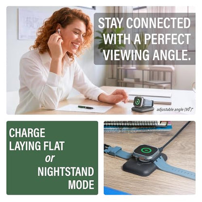 Nimble Charger Stand for Apple Watch, 15W Fast Charging with USB-C Cable
