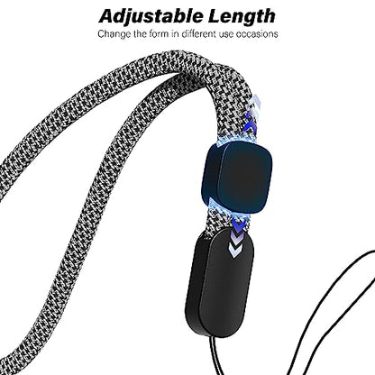 oakxco Lanyard Compatible with Airpods Pro 2 Loop - color: Black White