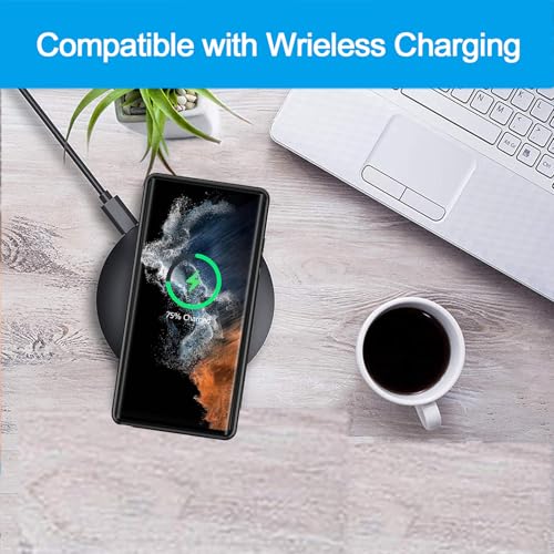 Battery Case for Galaxy S22/S23 Ultra, Upgraded 12000mAh Battery Pack Rechargeable Charger Case with Wireless Charging Compatible for Galaxy S22/S23 Ultra (6.8 inch) External Charging Cover (Black) - size: Galaxy S22/S23 Ultra-Black