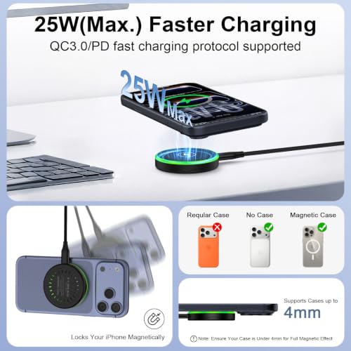 25W MagSafe Charger Samsung S26 Ultra Magnetic Wireless Phone Charger