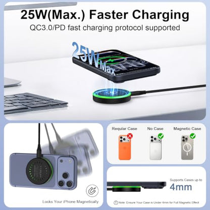 25W MagSafe Charger Samsung S26 Ultra Magnetic Wireless Phone Charger