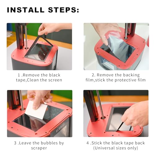 5Pcs Screen Protector for ELEGOO Saturn 3/3 Ultra/4/4 Ultra,Sonic 8K 10.1in - size: 10.1 inch