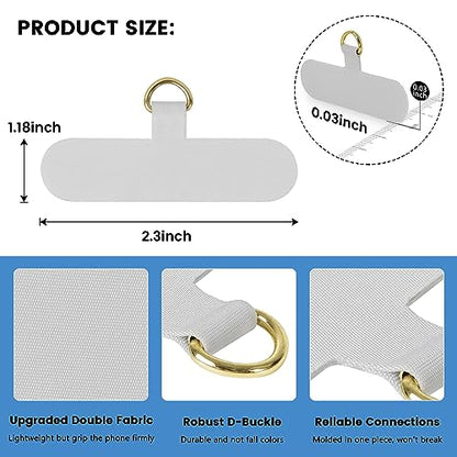 COCASES Phone Tether Tab, Phone Lanyard Strap Tab, 2 Pack Oval Grey - color: Ovaltab-grey*2