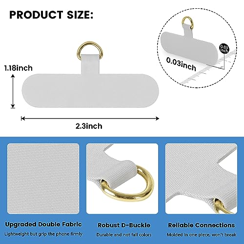COCASES Phone Tether Tab, Phone Lanyard Strap Tab, 4 Pack Oval Grey - color: Ovaltab-grey*4