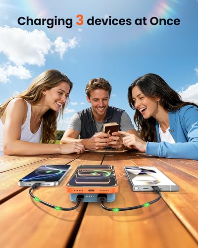 for Magsafe Battery Pack 12000mAh Magnetic Power Bank Portable Charger USB C 20W Fast Charging Wireless Charger Travel Essential for iPhone 17/6/15/14/13/12 Series Sierra Blue - color: Sierra Blue