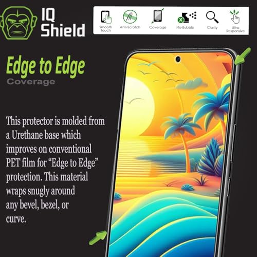 IQShield 2 Pack Screen Protector for Samsung Galaxy S22 Plus / S22+ 5G Case Friendly, Easy Installation, Fingerprint Unlock, Anti-Bubble Clear TPU Film - size: 6.6-INCH
