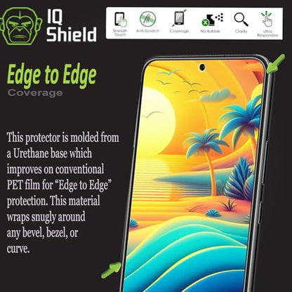 IQShield 2 Pack Screen Protector for Samsung Galaxy S22 Plus / S22+ 5G Case Friendly, Easy Installation, Fingerprint Unlock, Anti-Bubble Clear TPU Film - size: 6.6-INCH