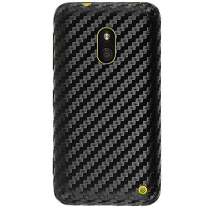 Armorsuit MilitaryShield Black Carbon Fiber Skin Wrap Film + HD Clear Screen Protector for Nokia Lumia 620 - Anti-Bubble Film