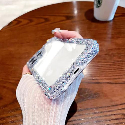 Compatible with Samsung Galaxy S22 Bling Clear Case for Women,Glitter Phone Case with Sparkle Rhinestone Diamond Camera Protection，Airbag Anti-Fall Crystal Hard Cover for Girl - size: Galaxy S22