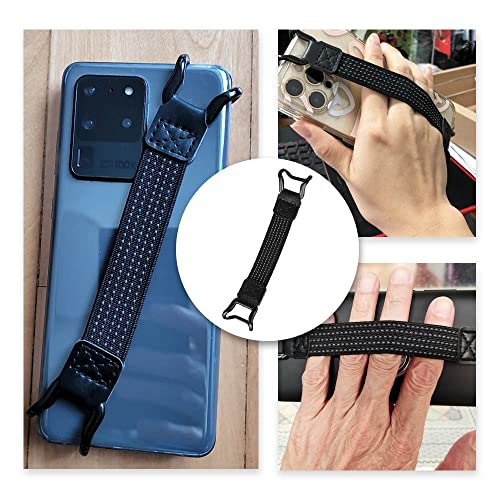 Phone Strap Security Hand Strap Holder, Mobile Phone Grip Straps with Clip Handheld Drop Prevention Elastic Bundle Grip Belts for Kindle and Most Smartphones (3 Pcs)