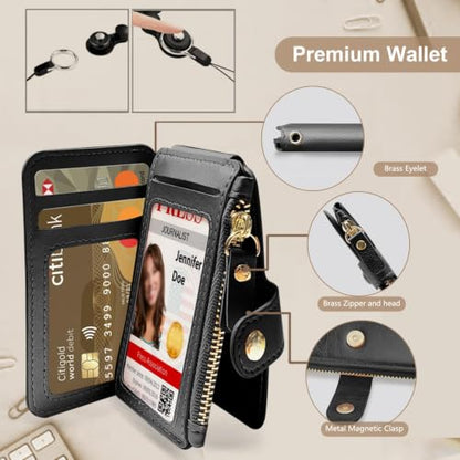 M-Plateau Phone Wallet Stick On with Adhesive and Removable Lanyard