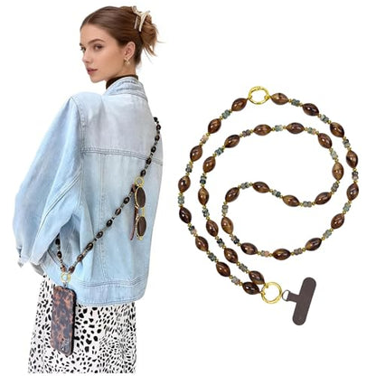 Phone Lanyard, On-the-Go Universal Crossbody Strap Neck Lanyard with Phone Tether Patches for Most Cellphones - color: O