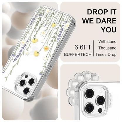 MOSNOVO Case for iPhone 12 & iPhone 12 Pro, [Buffertech 6.6ft Military-Grade Drop Protection] [Anti Peel Off Tech] Clear TPU Bumper Phone Case Cover Design - Wild Meadow - color: Clear - Wild Meadow, size: iPhone 12 / iPhone 12 Pro