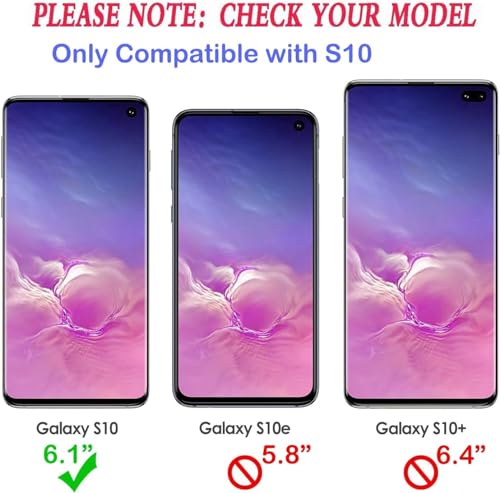 for Galaxy S10 Case,[Without Screen Protector] Heavy Duty Shockproof Dust/Drop Poof 3 Layers Full Bady Protection Rugged Cover for Galaxy S10,Grey/Pink - color: Grey/Pink