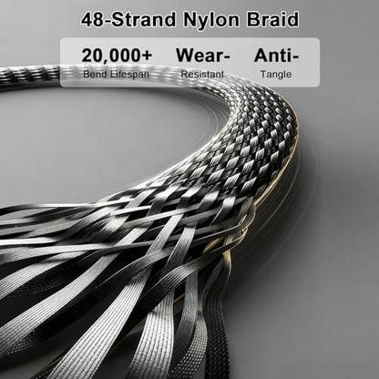 65W USB A to USB C Cable with Foldable Stand,5FT Sideways Invisible Charging Cord,90 Degree Right Angle Braided Gaming Fast Charger Cable Compatible with iPhone 17 16 15 ,MacBook,iPad,Galaxy S26 S25