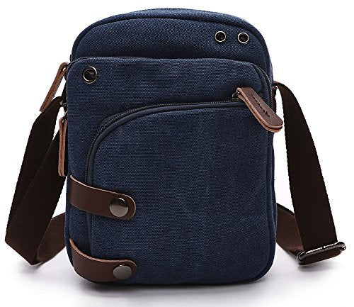 Mini Crossbody Bags for Women and Men - Small Purses and Handbags - Travel Bag - Canvas Shoulder Purse - color: Dark Blue