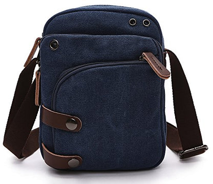 Mini Crossbody Bags for Women and Men - Small Purses and Handbags - Travel Bag - Canvas Shoulder Purse - color: Dark Blue