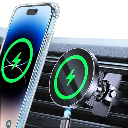 for MagSafe Car Mount Charger【20* N55 Magnet】 carmount 2.0 Magnietic Phone Holders for Your Car Air Vent Phone Mount for Car Vent Dashboard Wireless Car Charger for iPhone 17-12 Pro Max Magsafe Case