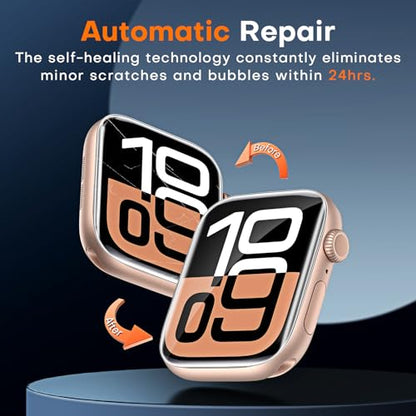 TOCOL 8 Pack Screen Protector for Apple Watch Series 11/10 42mm,[HD Clear] [Scratch Resistant] [Bubble Free] [Easy Installation] Ultra-thin TPU Flexible Soft Film 42mm, Clear - size: 42mm