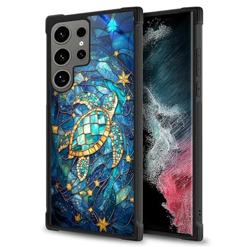 for Samsung Galaxy S24 Ultra Case,Soft Silicone Shockproof Bumper Camera Protection Phone Case-Glass Star Turtle - color: Glass Star Turtle, size: Samsung Galaxy S24 Ultra