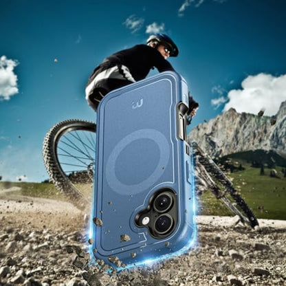 M MYBAT PRO for iPhone 17 Case,[Compatible with magsafe],Rugged Case Blue - color: Blue, size: iPhone 17（No Belt Clip）